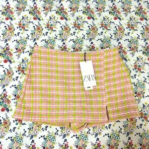 Zara plaid Skort Small NWT